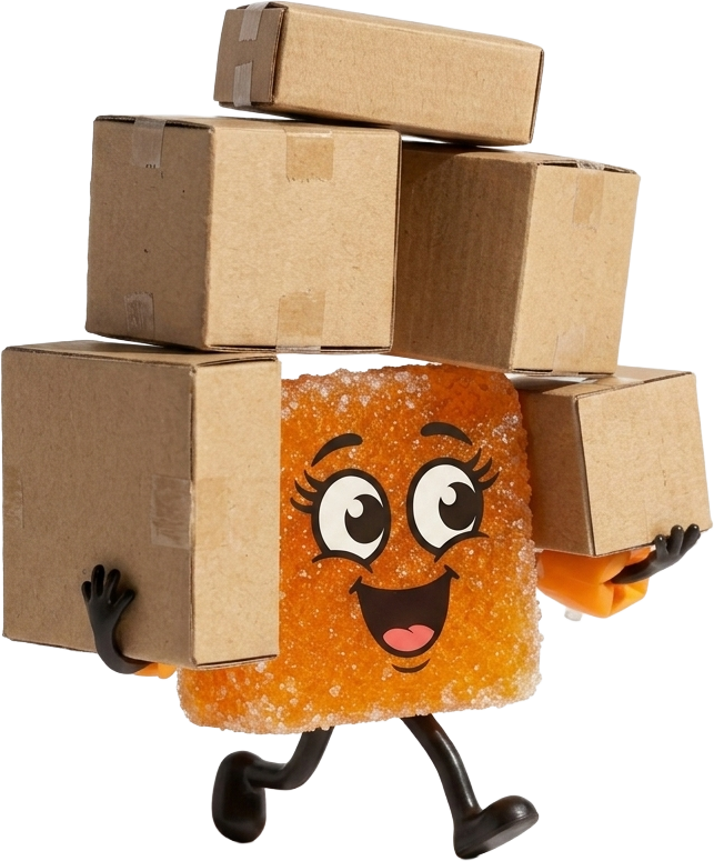 La gomita de La Choca preparando tus cajas para el envío
